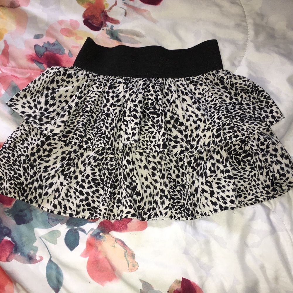Cheetah print mini skirt